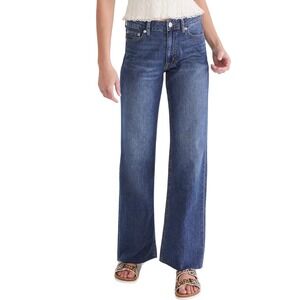 Aeropostale Womens High Rise Wide Leg Jeans Blue Cotton Denim Size 12 NEW